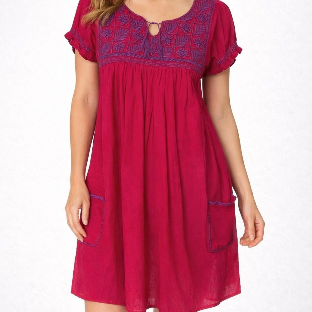 HandmadeMexican Dress with Embroidery. NWOT